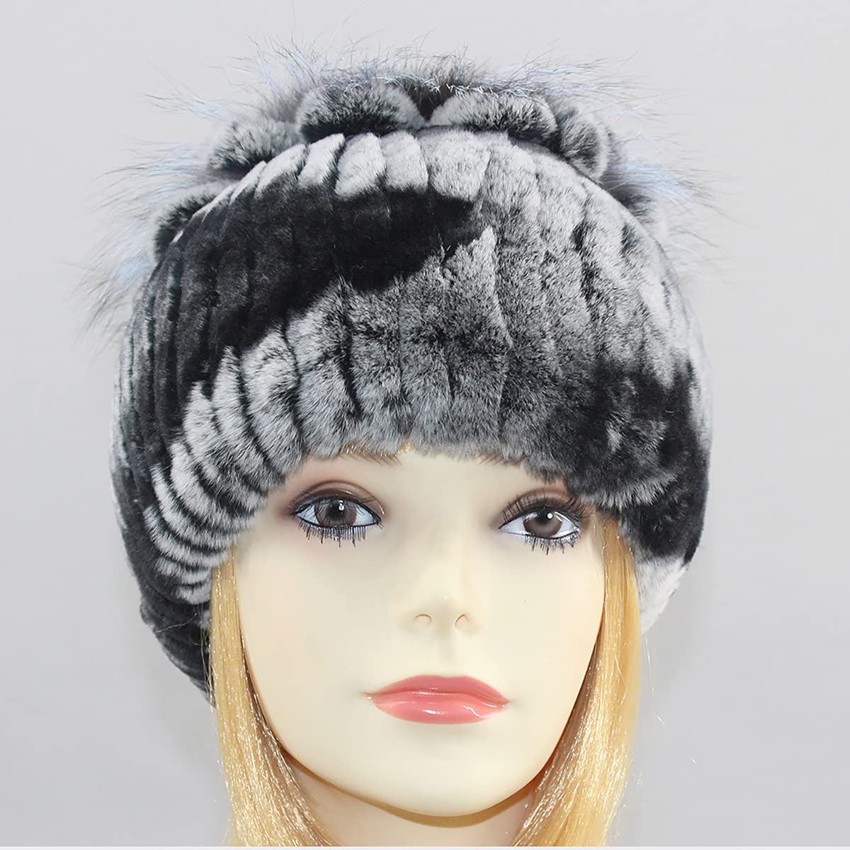 Women's Winter Faux Fur Beanie Hat - Soft Fluffy Knit Warm Hat for Cold Weather - Cozy Outdoor Accessory for Skiing, Snowboarding & Daily Winter Wear