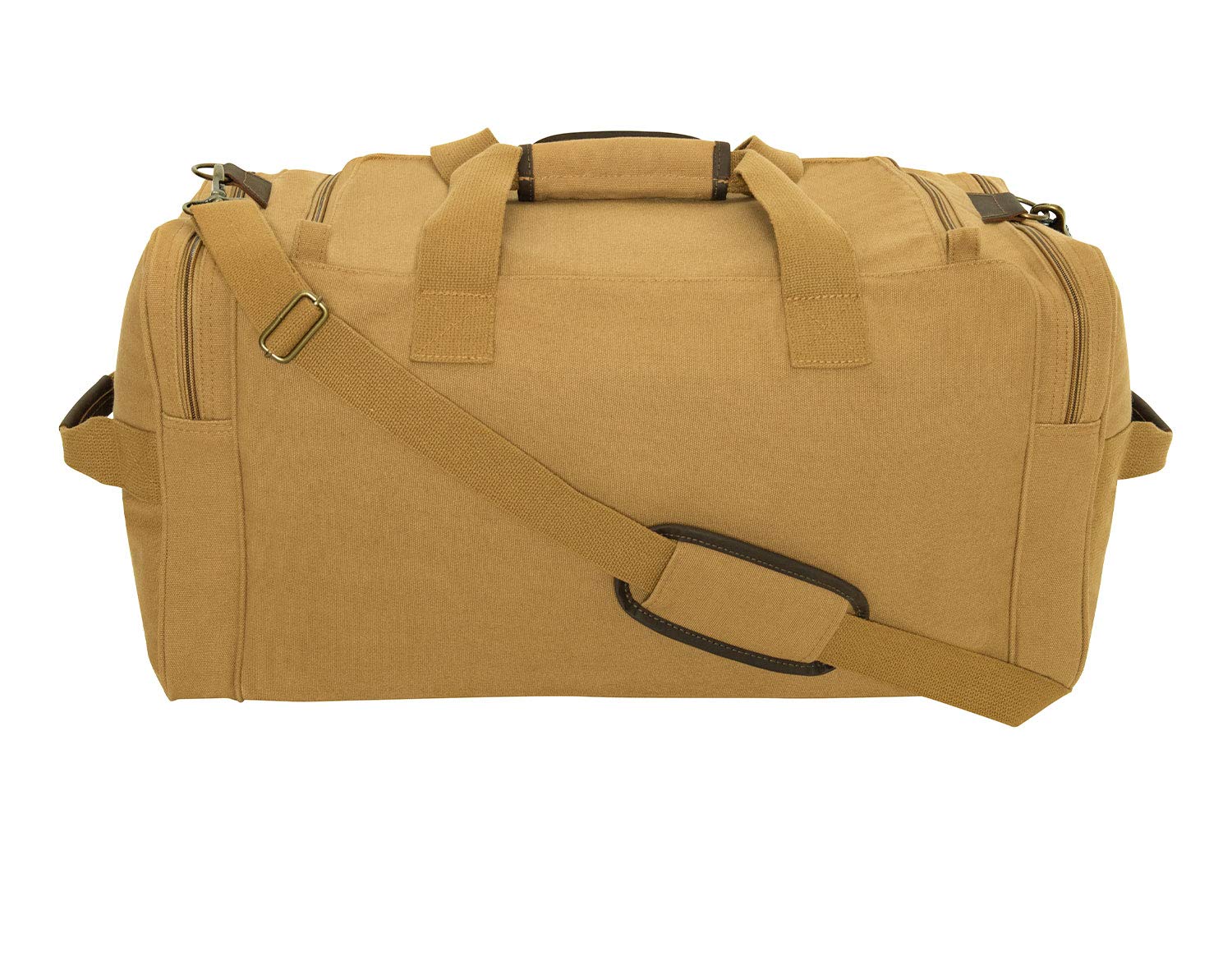 Rothco Genuine Leather & Heavy-Duty Canvas Weekender Travel Bag for Men & Women - Perfect for Weekend Getaways, Business Trips & Gym Use