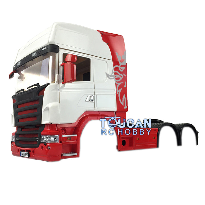 1/14 Scale TAMIYA RC Tractor Truck Highline Cabin Model Kit - DIY Painted Accessory for 3 Axle Radio Controlled Vehicles | Perfect for Hobbyists & Collectors | RC Truck Customization & Display Scenes