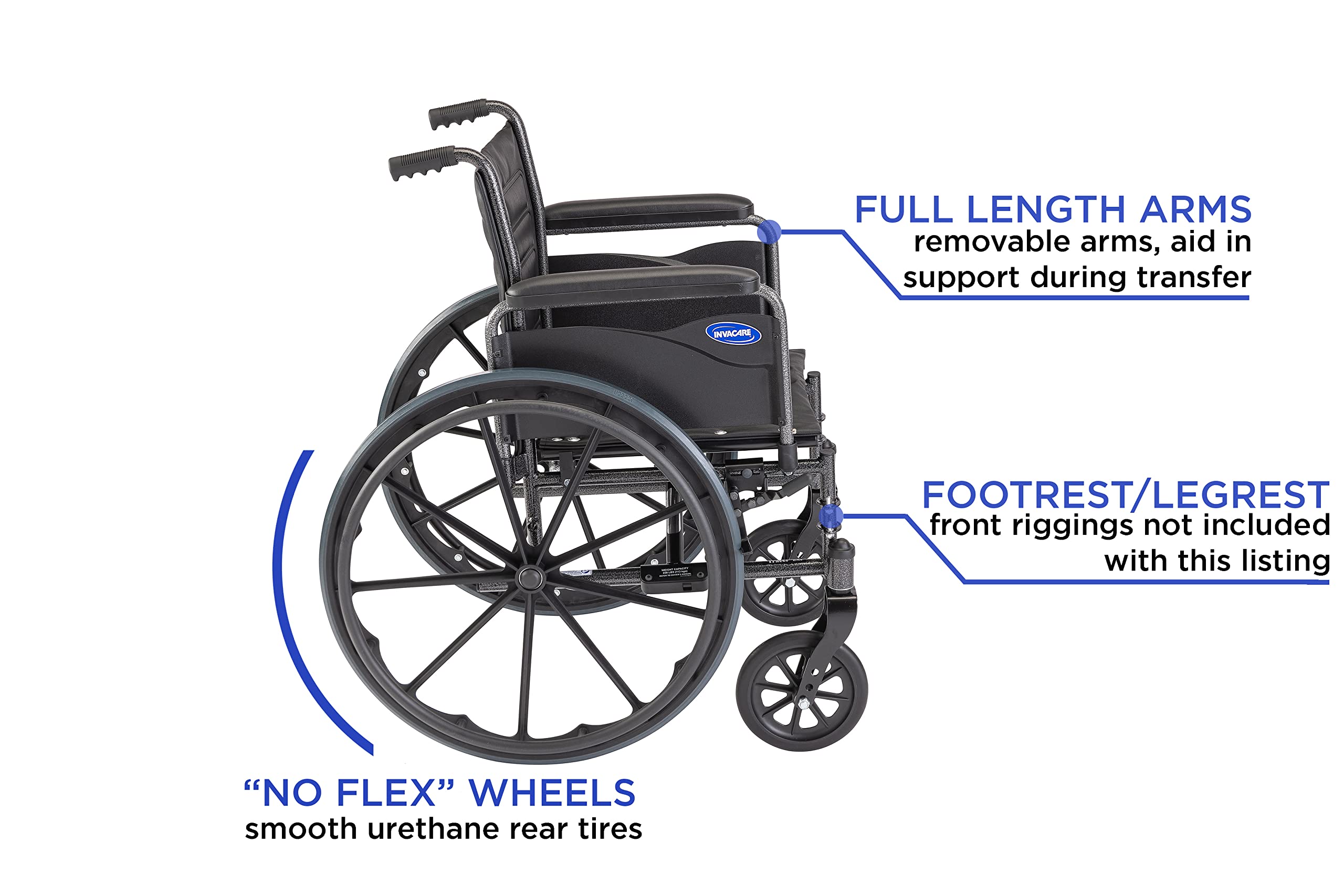 Invacare Tracer EX2 Standard Folding Wheelchair for Adults - 16