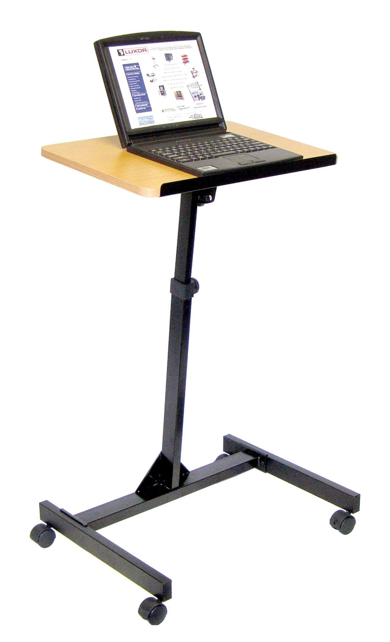 Adjustable Height Lectern Stand - Portable Podium for Public Speaking, Church, Classroom & Presentations - Luxor Brand