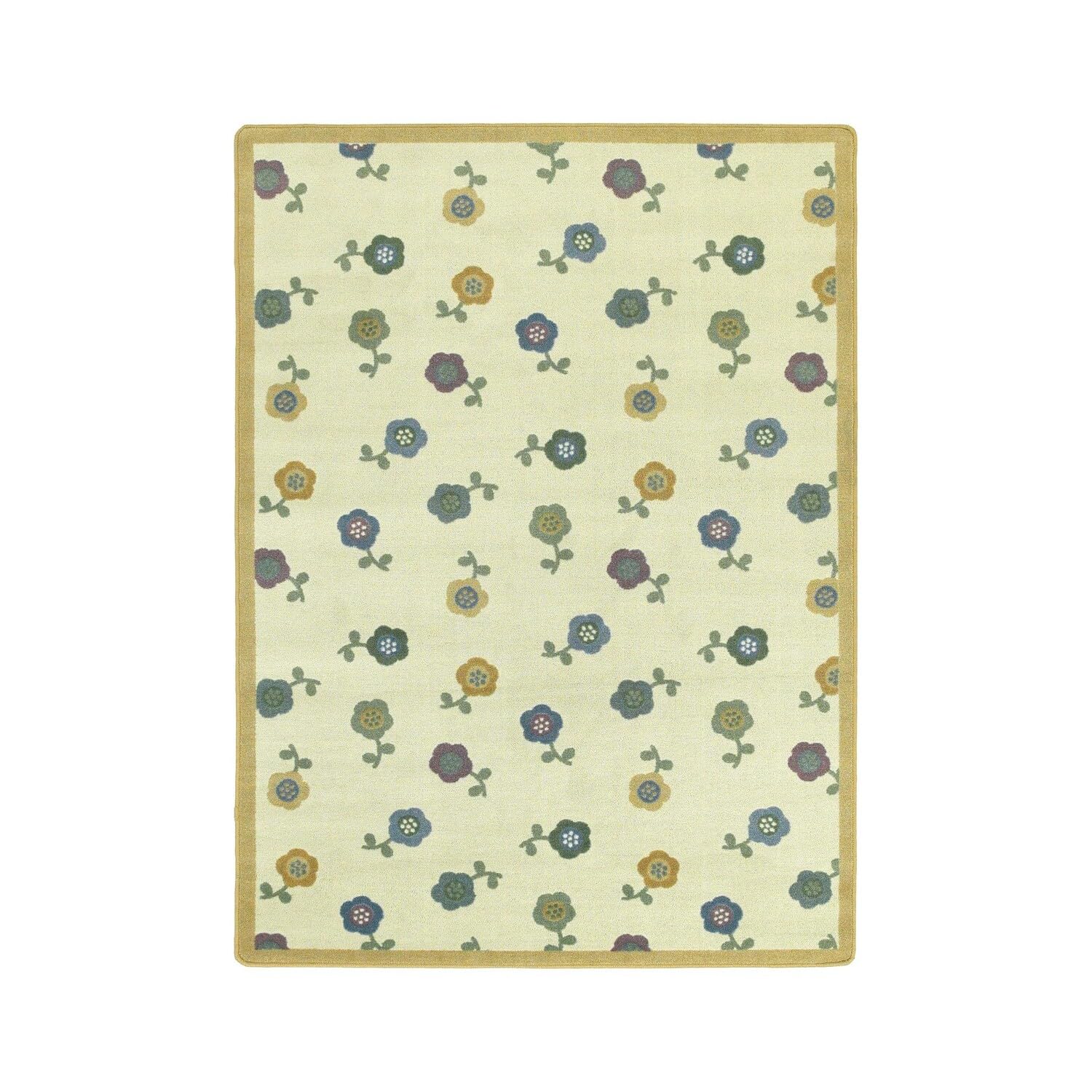 Joy Carpets Kid Essentials Soft Play Rug for Infants & Toddlers - Awesome Blossom Design, 5'4