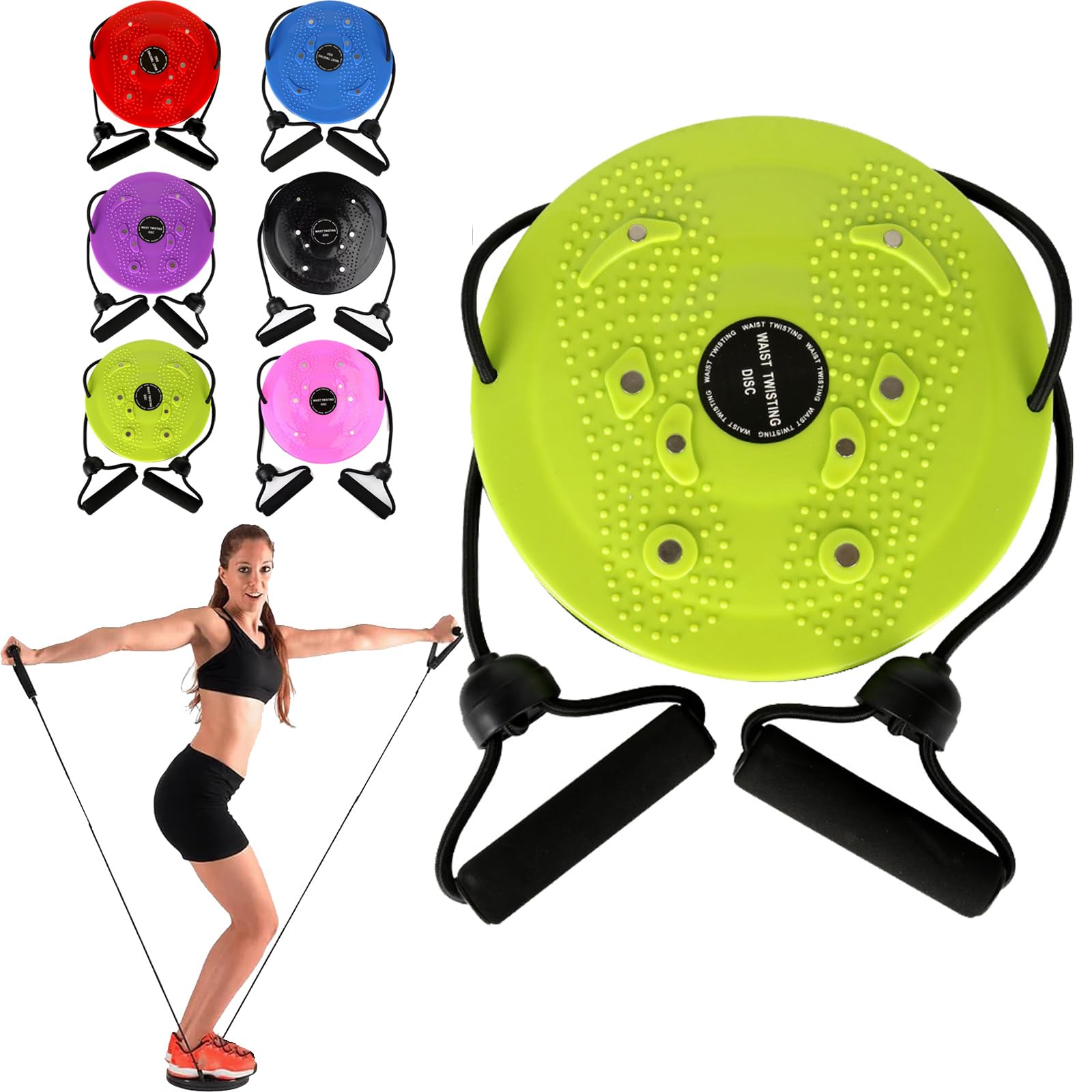 Waist Whisper Magnetic Twisting Disc for Home Workout - Body Shaping Waist Exercise Equipment with Pull Rope | Perfect for Indoor Fitness, Core Training & Toning