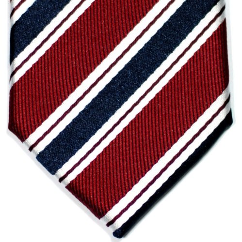 Retreez Preppy Stripe Pattern Skinny Tie for Men - Slim Microfiber Necktie in 5 Colors | Perfect for Business, Weddings & Formal Occasions