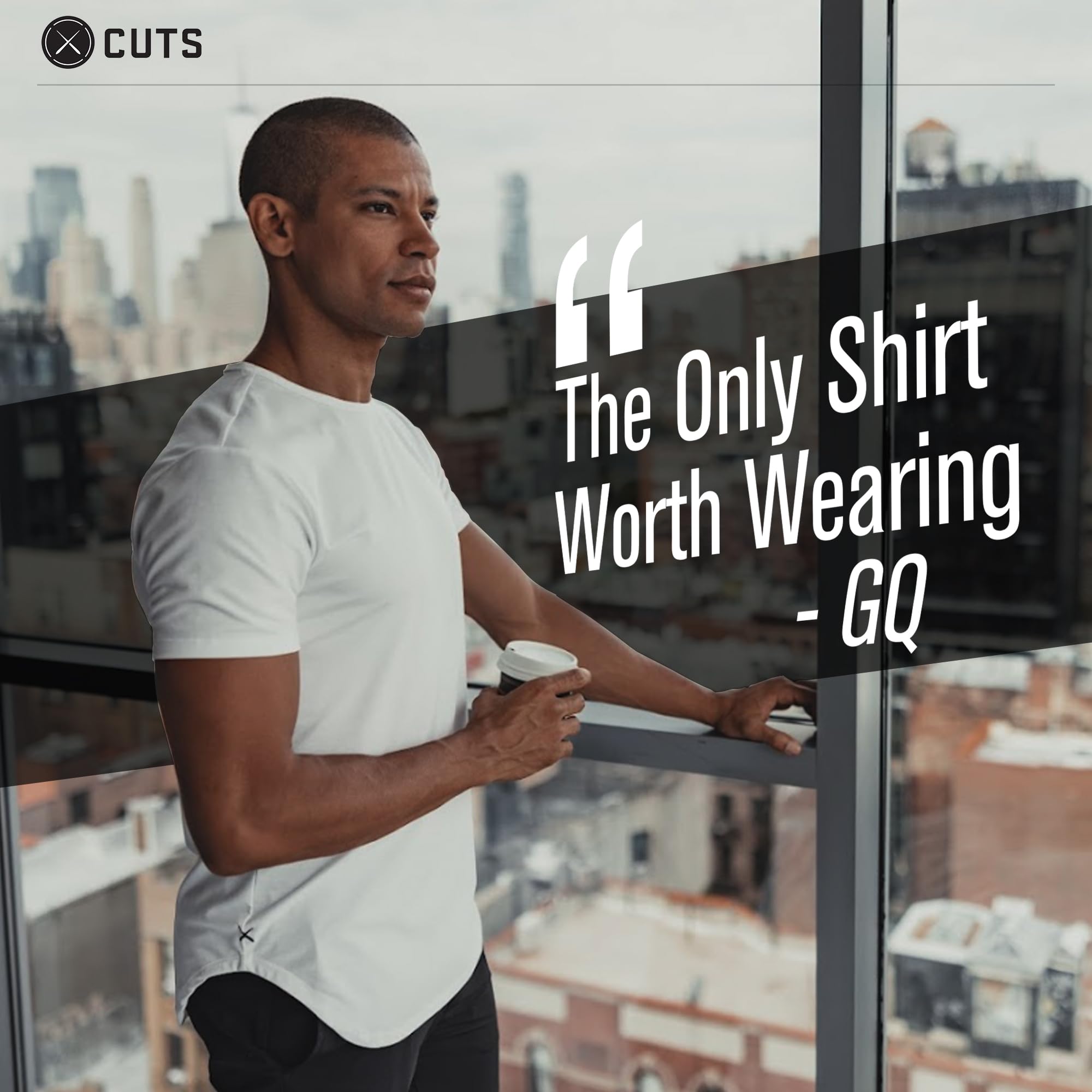 Premium Men's Casual Short Sleeve T-Shirt - Soft AO Crew Neck Tee with Classic Elongated Hem | Comfortable PYCA Pro Fabric | Perfect for Everyday Wear, Gym & Street Style