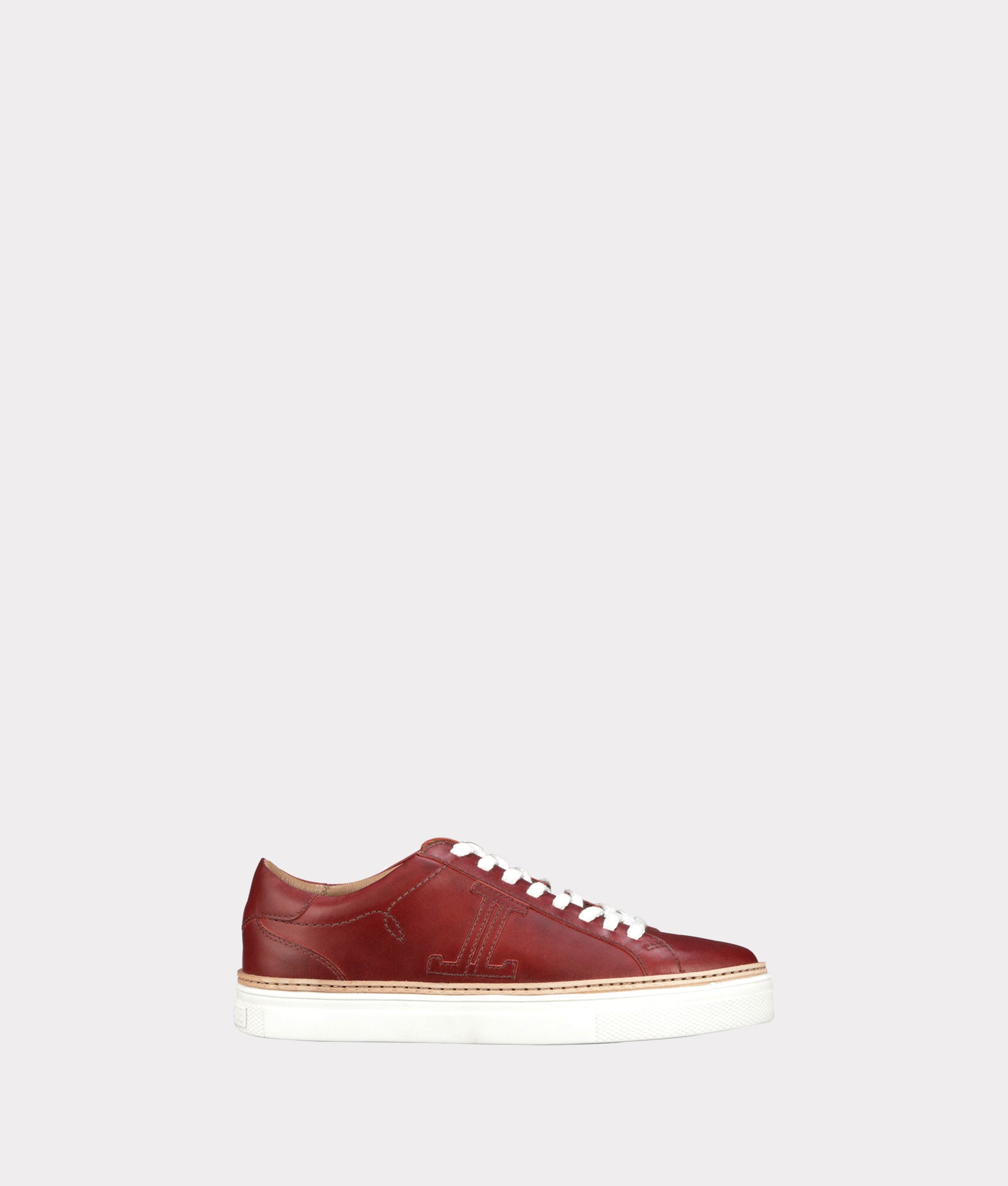 Double L Lace Up Sneakers for Women - Comfortable Red Casual Shoes for Walking, Running & Everyday Wear