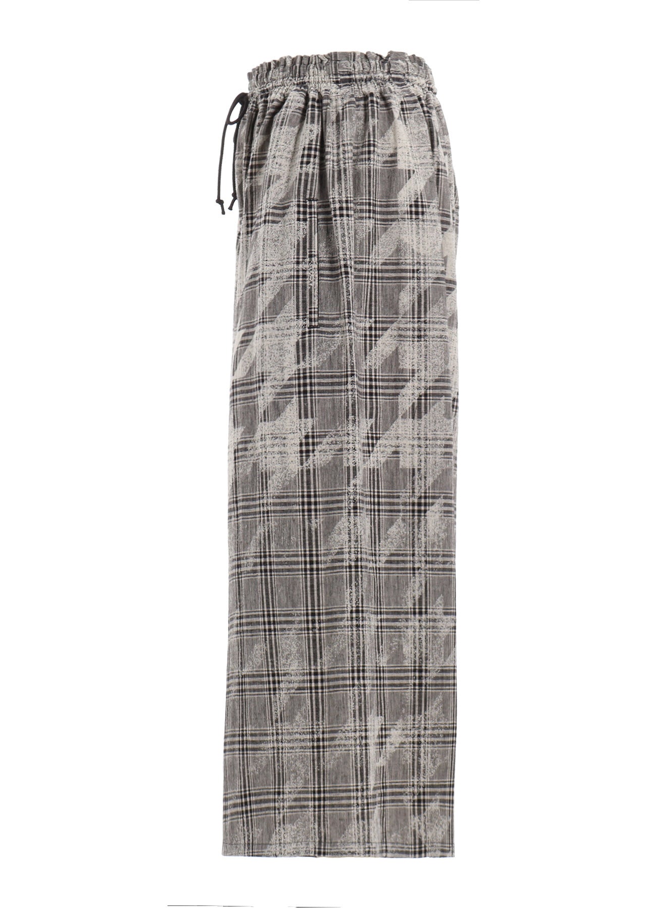 Stylish Cotton Linen Plaid Houndstooth Gathered Pants for Women - Comfortable & Trendy Casual Trousers for Office, Travel and Everyday Wear