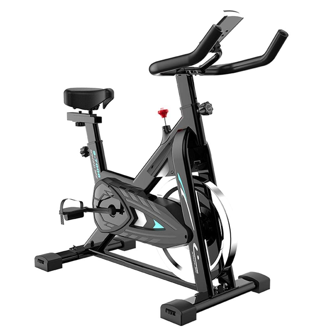 Baodanla Exercise Bike for Home - Indoor Stationary Bike with Quiet Belt Drive & LCD Monitor - 440 lbs Weight Capacity - Perfect for Home Gym, Family Workouts & Aerobics Training