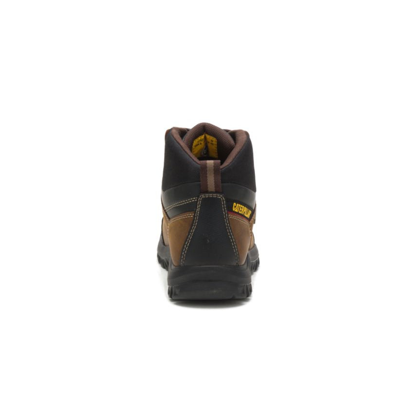 Caterpillar THRESHOLD ERGO ASTM F2413-18 Waterproof Steel Toe Brown Work Boots for Men - Durable Safety Shoes for Construction, Warehouse & Outdoor Work