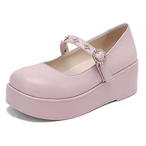 Furcross Women's Gothic Lolita Platform Mary Jane Shoes - Harajuku Cosplay Dress Pumps for Anime Conventions & Kawaii Fashion Outfits