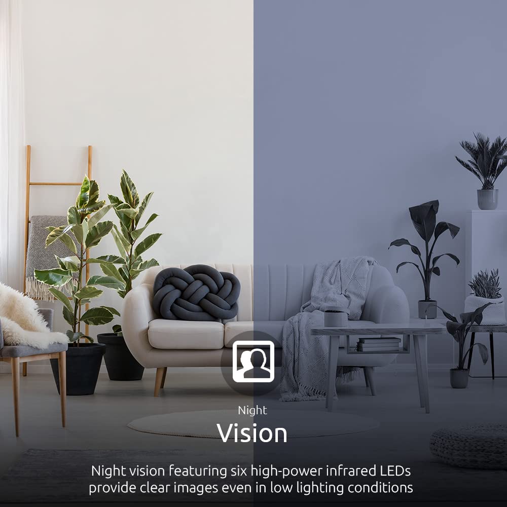 Nexxt 2K Indoor Security Camera - Smart Wi-Fi Home Monitoring System with Human Detection & Night Vision | Wireless Baby Monitor, Pet Cam, Nanny Camera | Easy Mobile App Control | Ideal for Home, Office & Nursery Security (2-Pack)