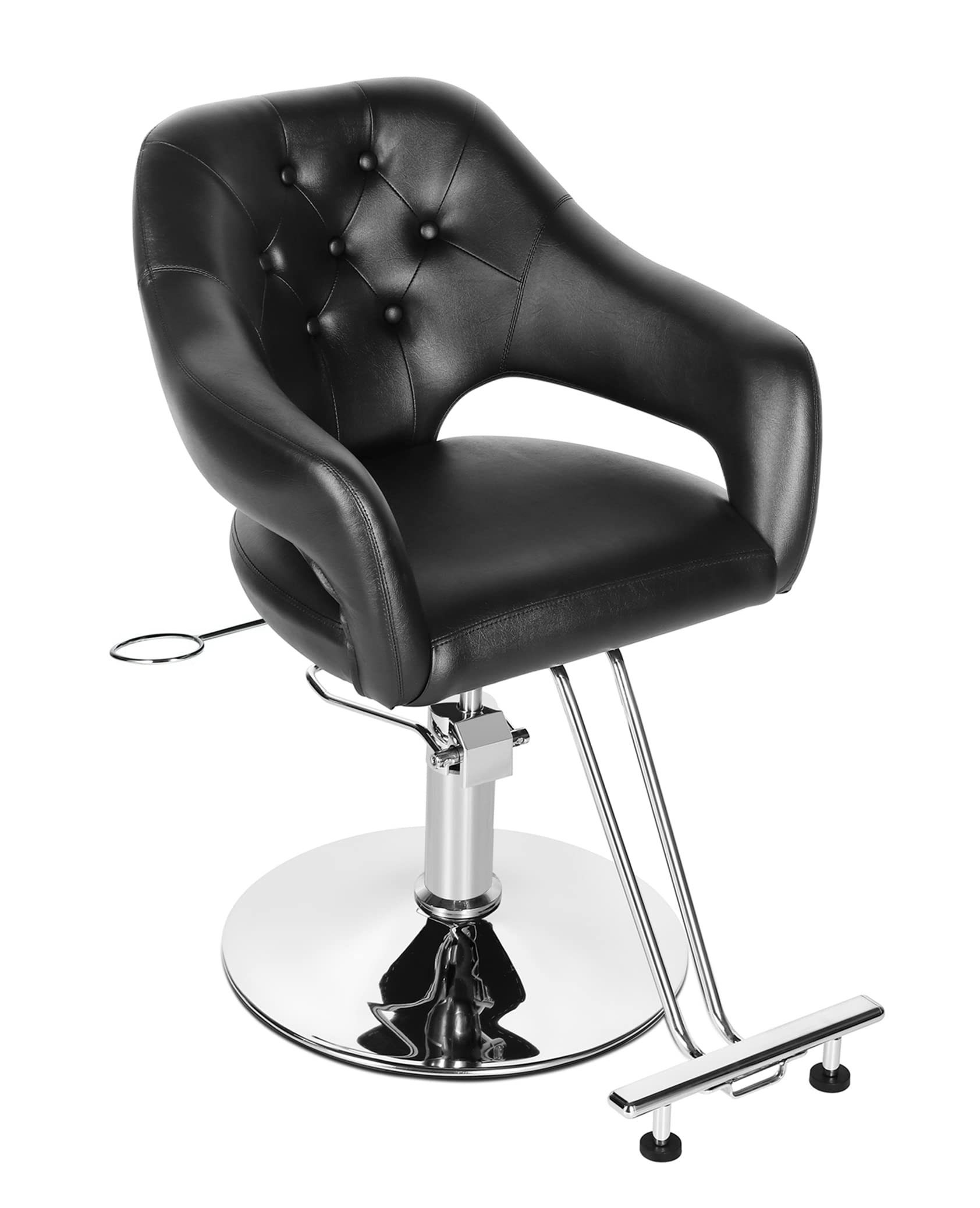 Professional Hydraulic Barber Chair - Classic Salon Styling Chair for Hairdressers & Beauty Salons | Adjustable Black Beauty Chair for Haircuts, Styling & Shaving