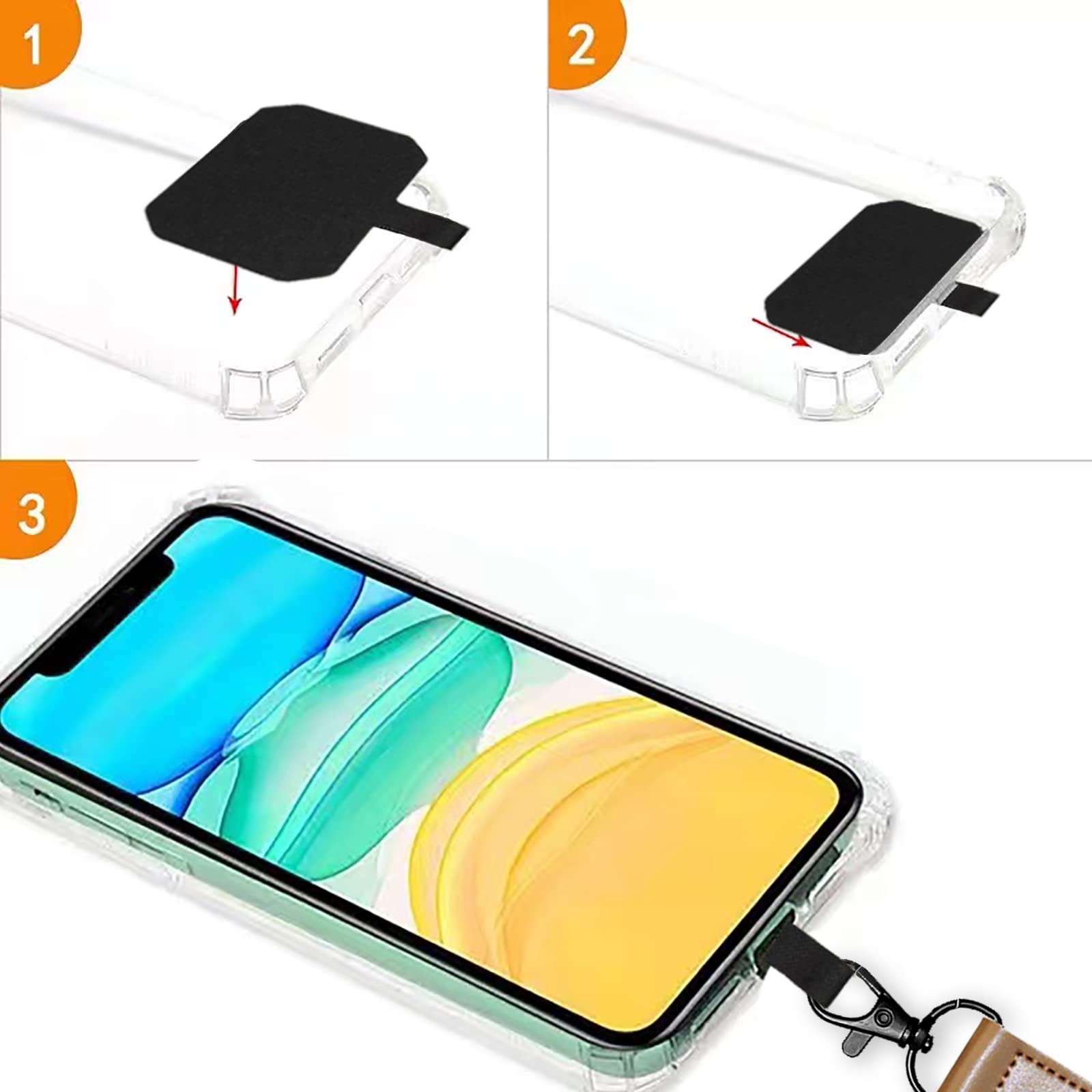 Adjustable Detachable Phone Lanyard (3-Pack) - Universal Neck Strap & Tether for Most Smartphones - Perfect for Work, Travel, and Hands-Free Convenience