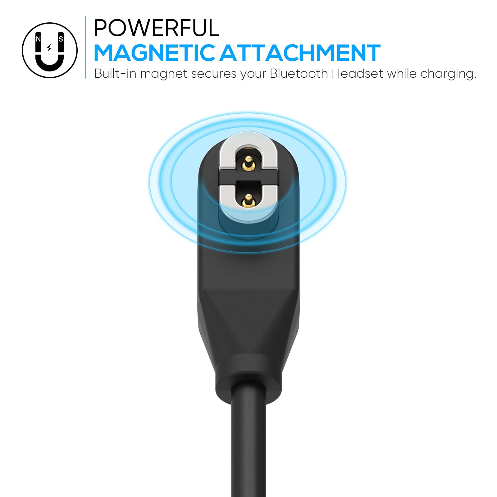 AfterShokz Aeropex AS800/OpenComm ASC100SG/Shokz OpenRun Pro Magnetic Charging Cable - 3.3ft Fast USB Charger Cord for Bone Conduction Headphones - Perfect for Workouts, Running & Outdoor Activities