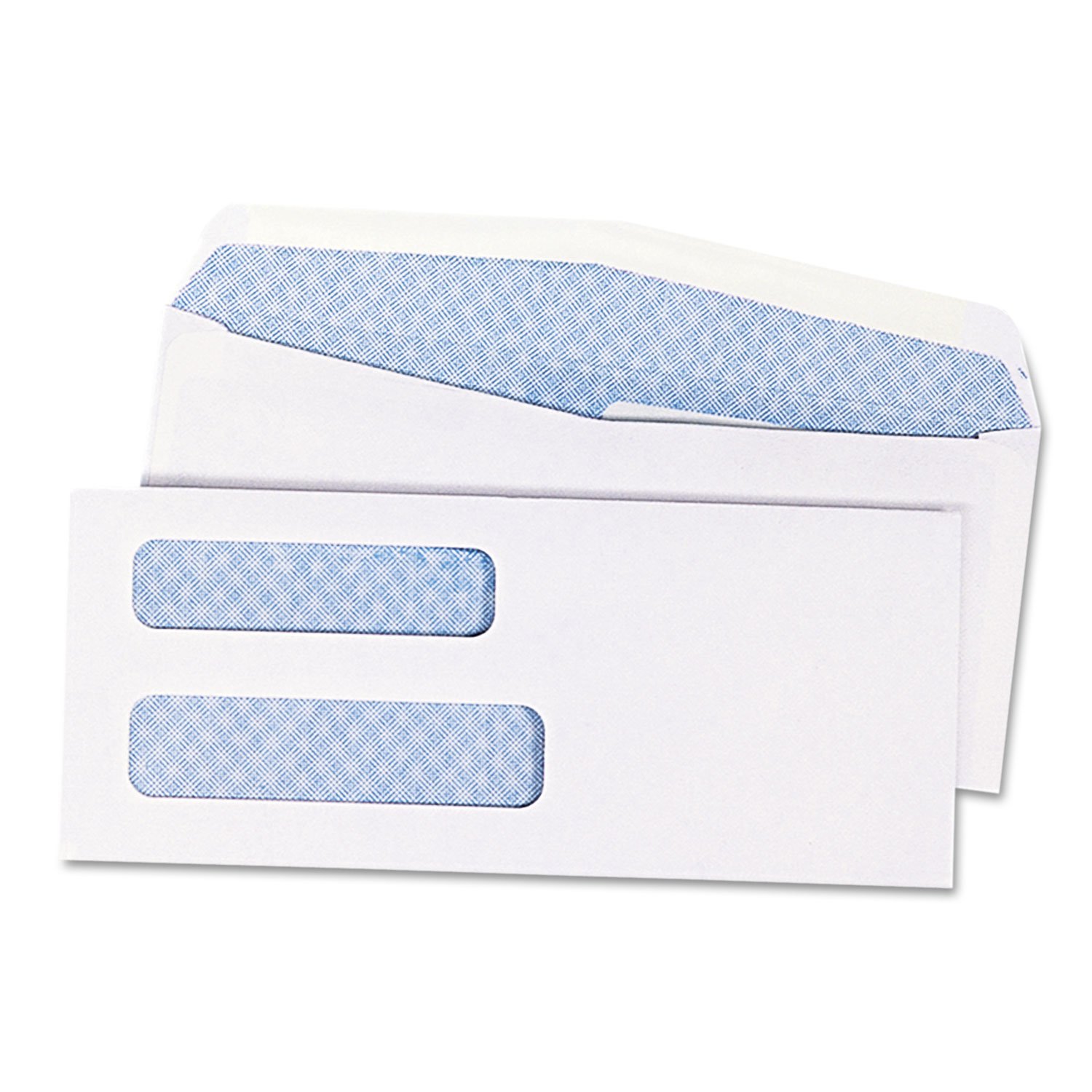 Quality Park 24532B 2-Window Security Tinted Check Envelopes, 8 5/8 x 3 5/8 Inches, White (1000/Box) - Ideal for Business Checks, Invoices & Secure Mailing
