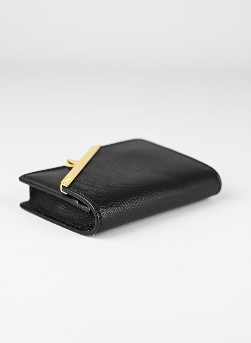 Fendi Leather Card Holder in Black - Stylish & Compact Wallet for Credit Cards, ID & Cash - Perfect for Everyday Use & Travel