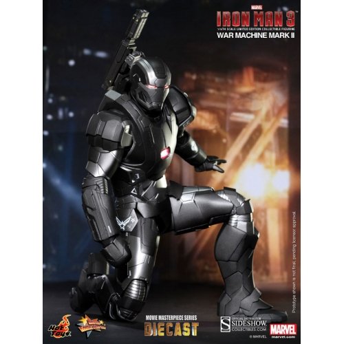 Hot Toys War Machine Mark II Iron Man 3 Movie Masterpiece Series Diecast 1/6 Scale Collectible Figure - Perfect for Marvel Fans & Action Figure Collectors Display