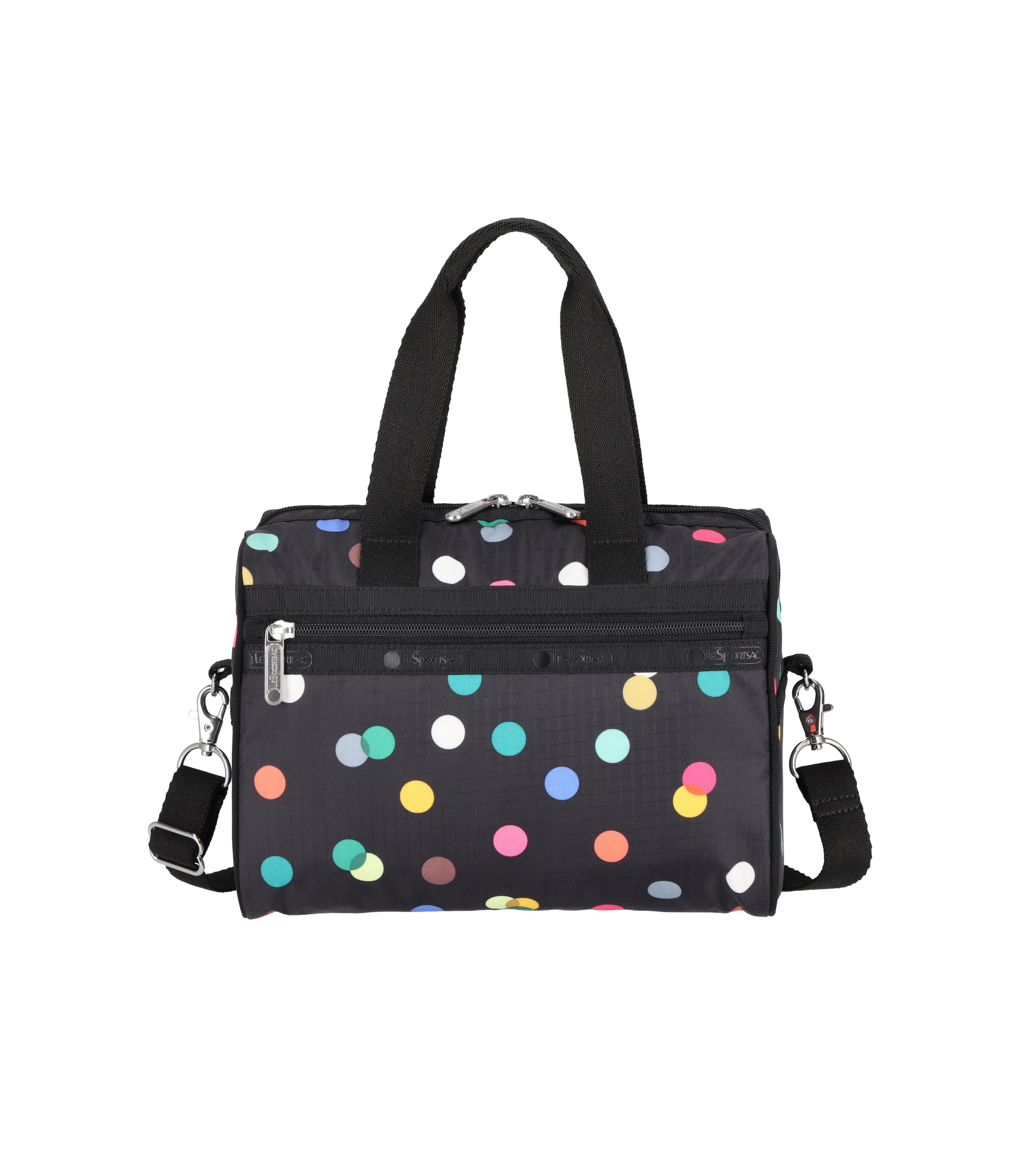 Multicolor Dots Black print
