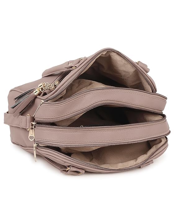 Stylish Women's Canvas Satchel Bag with Zip Pocket - Durable Tote Handbag for Office, Work & School | Perfect for Professional Women & College Girls