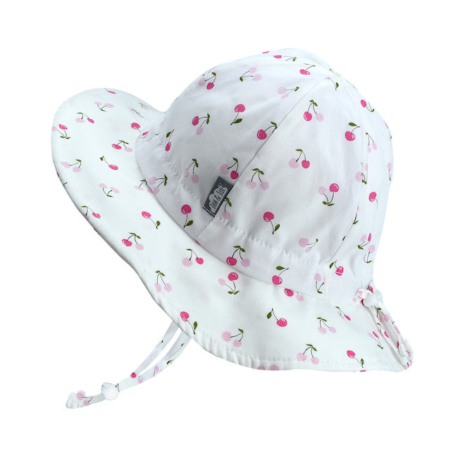 Jan & Jul Cotton Floppy Sun Hat for Women & Girls - UV Protection Wide Brim Summer Beach Hat with Cherry Print | Perfect for Beach Vacations, Pool Parties & Outdoor Adventures