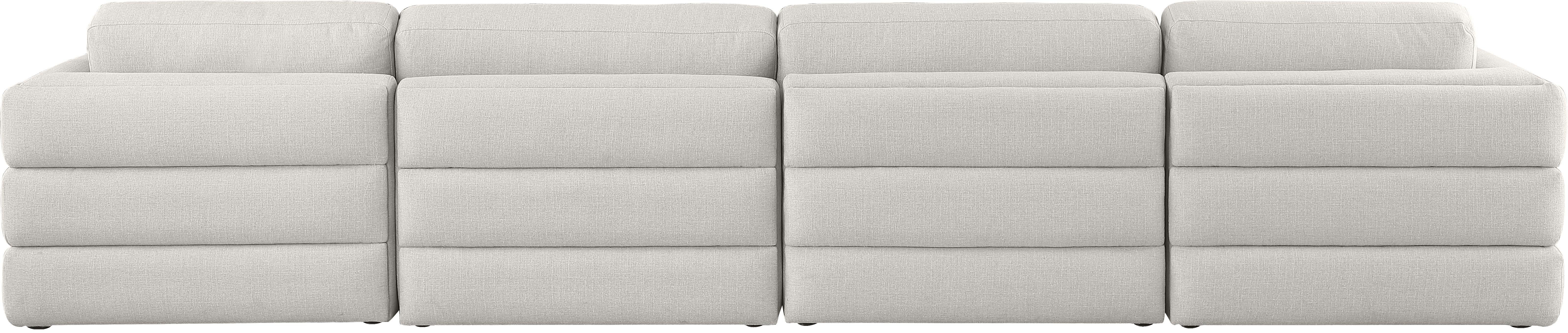 Beckham Durable Linen Textured Fabric Modular Sectional Sofa - Modern Living Room Furniture for Small Spaces & Apartments | Comfortable Lounge Seating for Family Gatherings & Movie Nights