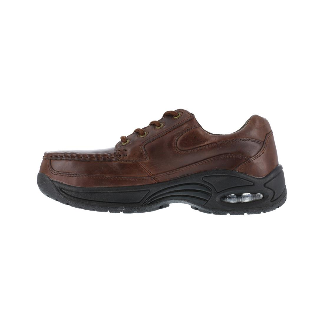 Polaris Composite Toe Oxford Work Shoes for Men - Safety Steel Toe Work Boots, Brown Leather, Slip Resistant, Electrical Hazard Protection - Ideal for Construction, Warehouse & Industrial Work