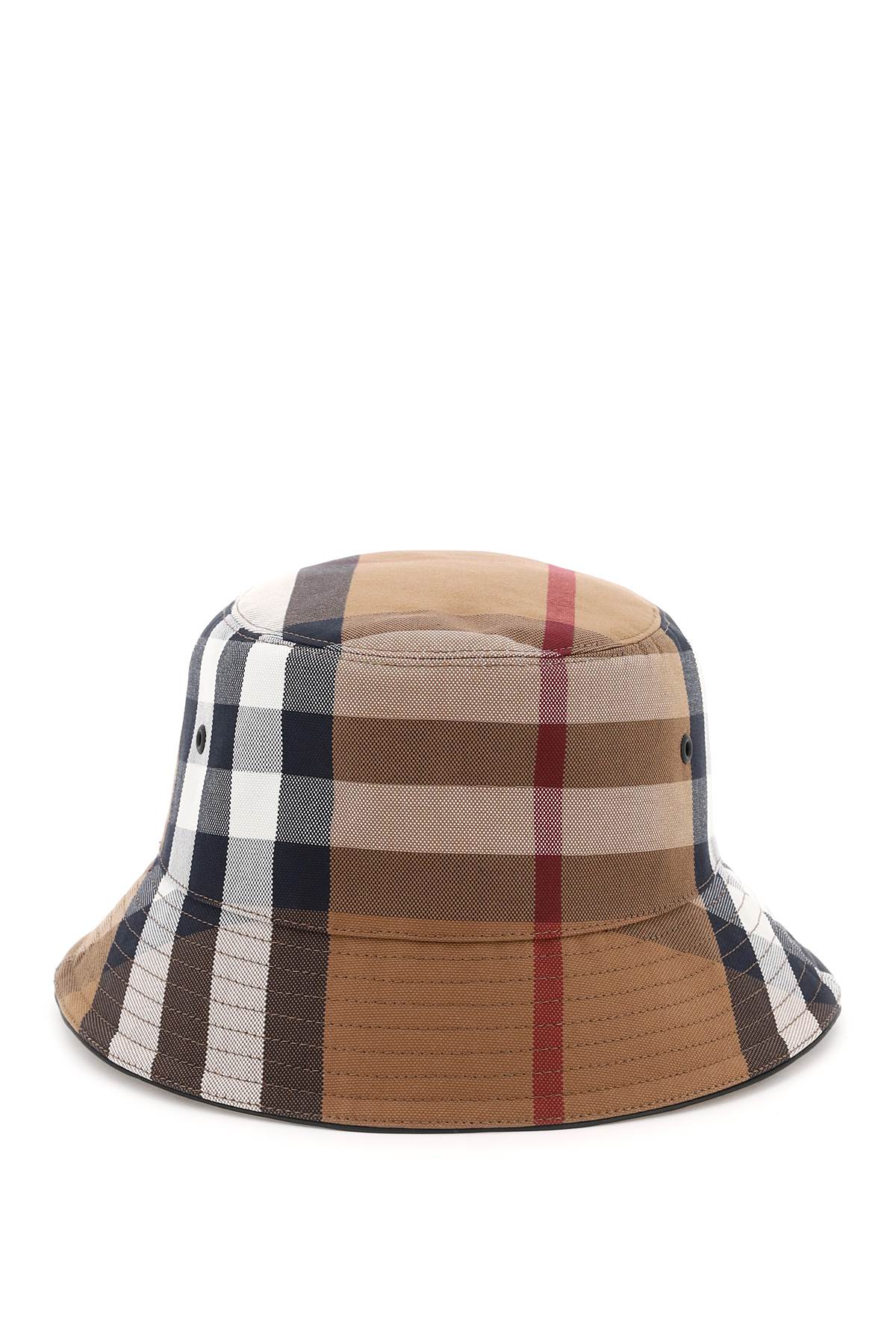 Burberry Canvas Check Bucket Hat for Men & Women - Classic Plaid Design, Adjustable Strap, Sun Protection - Perfect for Outdoor Activities, Beach, Travel & Fashion Accessories
