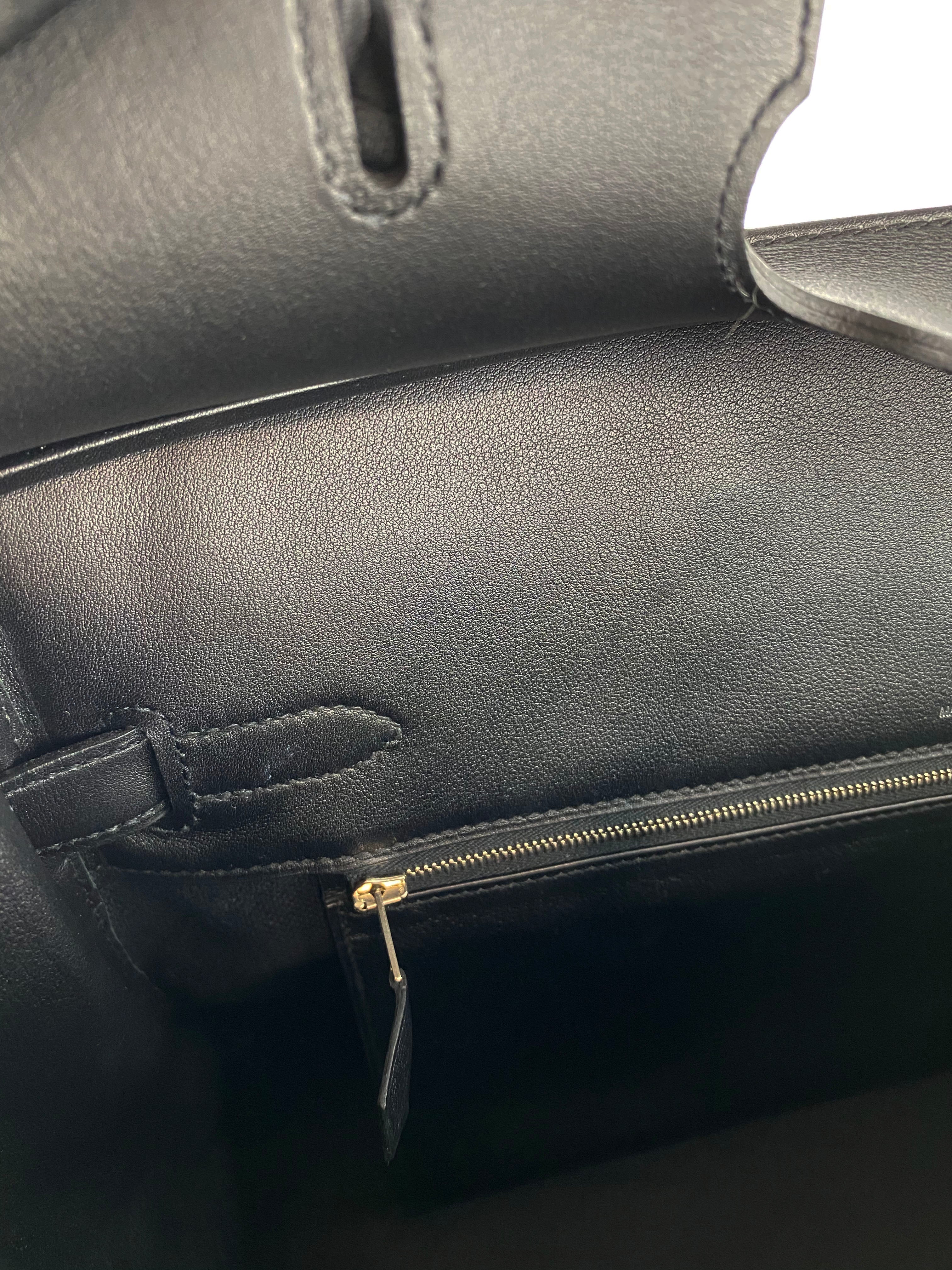 Authentic Hermes Birkin 35 Black Swift Leather & Toile Criss Cross Bag - Luxury Handbag for Women, Perfect for Work, Travel & Special Occasions