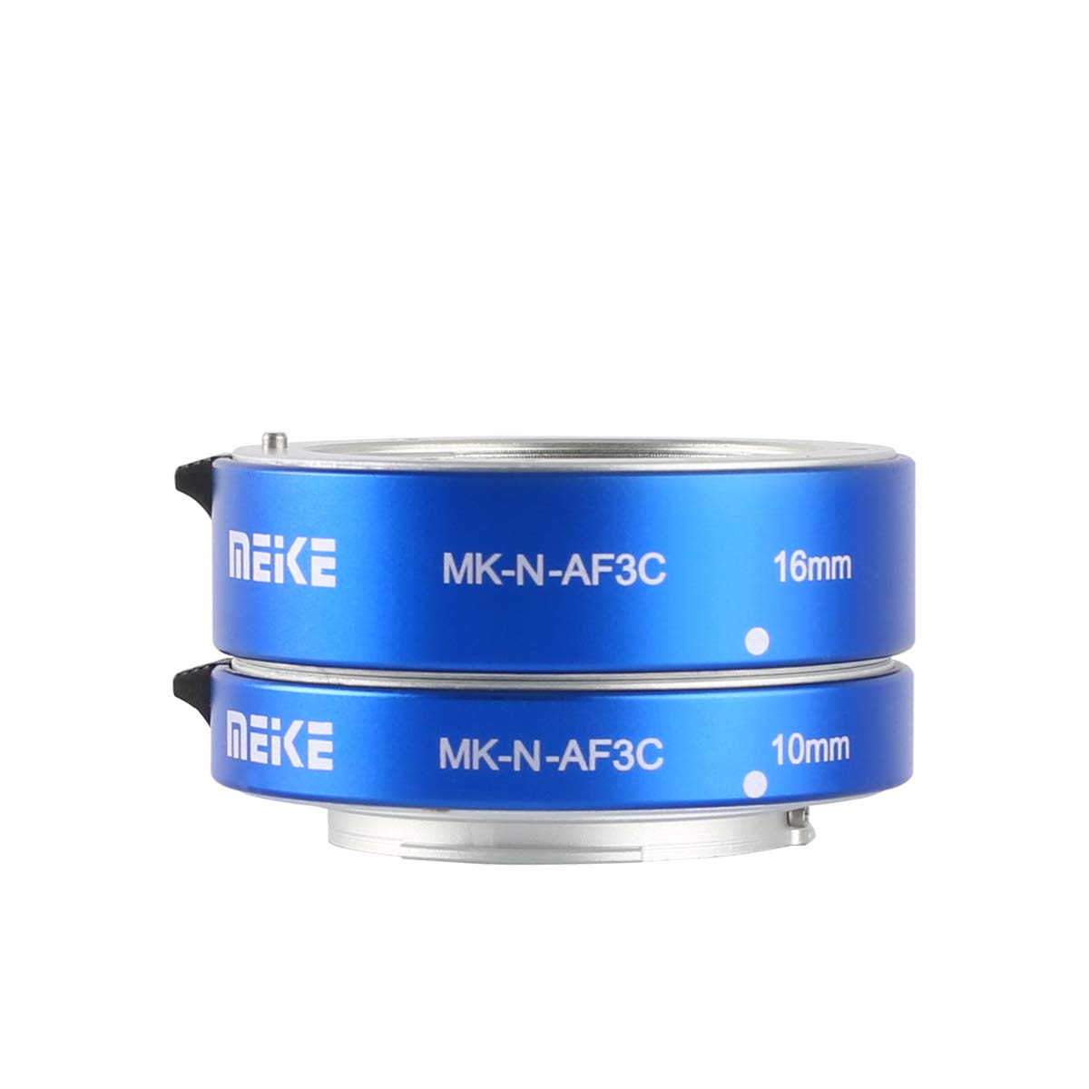 MEKE MK-N-AF3C-BLUE Auto Focus Macro Extension Tube Adapter - All Metal Construction for Nikon N1-Mount Mirrorless Cameras (J1, J2, J3, V1, V2) - Perfect for Close-Up Photography, Product Shots & Macro Shooting