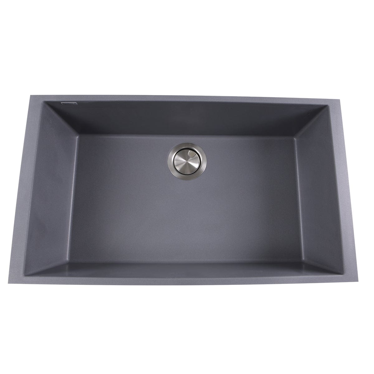 Nantucket Large Single Bowl Undermount Granite Composite Titanium Kitchen Sink PR3018 TI - Perfect for Modern Farmhouse, Rustic, and Contemporary Kitchen Designs