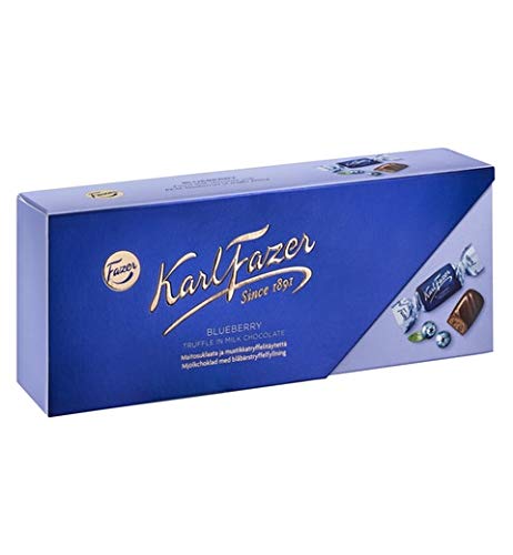 Premium Fazer Karl Fazer Blueberry Truffle Chocolate - 12 Boxes (270g) | Gourmet Finnish Chocolate Gifts for Holidays, Parties & Corporate Events