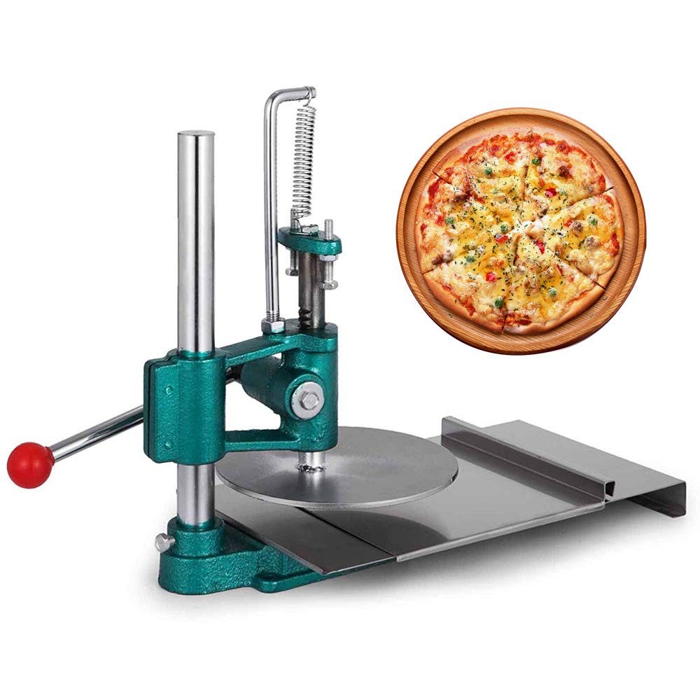 Stainless Steel Manual Pizza Dough Press & Tortilla Maker - 20CM (8 Inch) for Homemade Pizza, Flatbread, Empanadas & More - Perfect for Home Kitchens & Restaurants