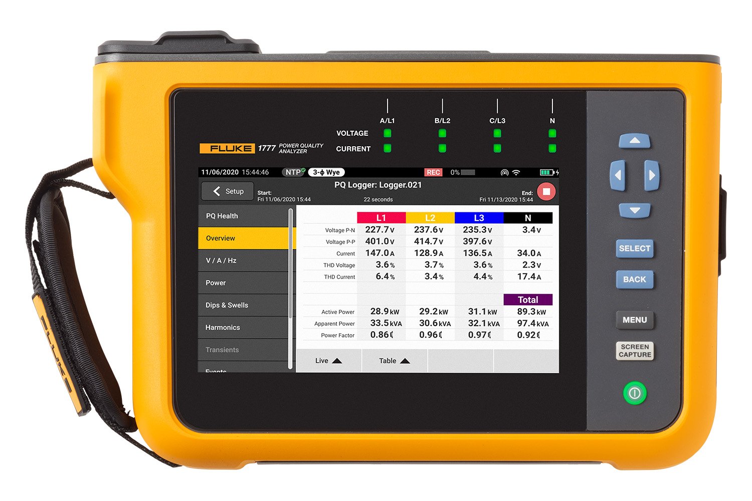 Fluke 1775 Basic Power Quality Analyzer - Professional Electrical Testing Equipment for Voltage, Current & Frequency Measurement | Ideal for Industrial Maintenance, HVAC Systems & Energy Audits