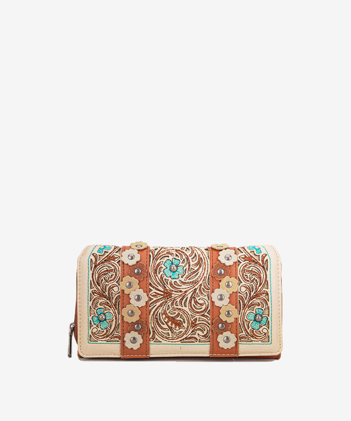 Montana West Embroidered Floral Cut Out Tote Bag for Women - Stylish Handbag for Work, Travel & Shopping