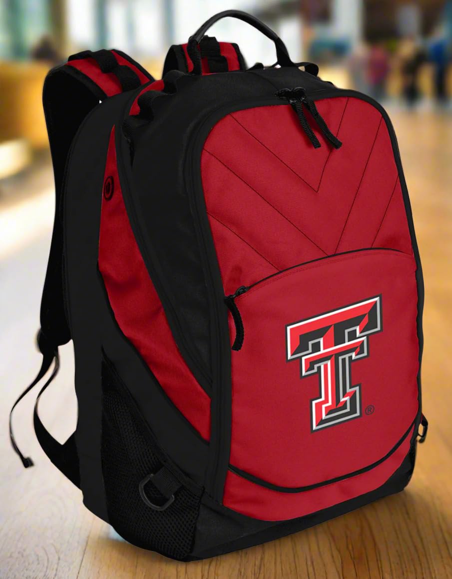 Texas Tech Laptop Backpack with Official TTU Logo - Durable Computer Bag for School, Work & Travel