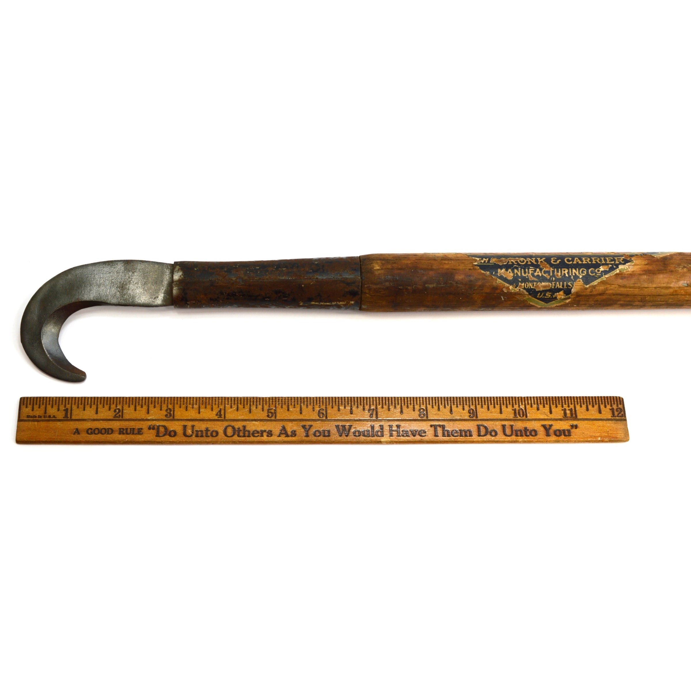 Vintage Antique Pruning Hook Blade by Cronk & Carrier Mfg. Co - Rare Gardening Tool for Vineyard & Orchard Care - Elmira, NY Collectible Shears for Professional Gardeners & Plant Enthusiasts