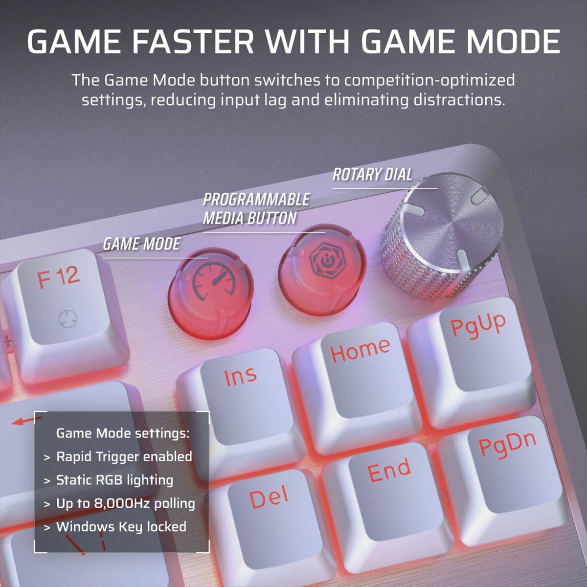 Corsair K70 Pro TKL Hall Effect Gaming Keyboard - Magnetic Switch, White - Perfect for Competitive Gaming & Typing