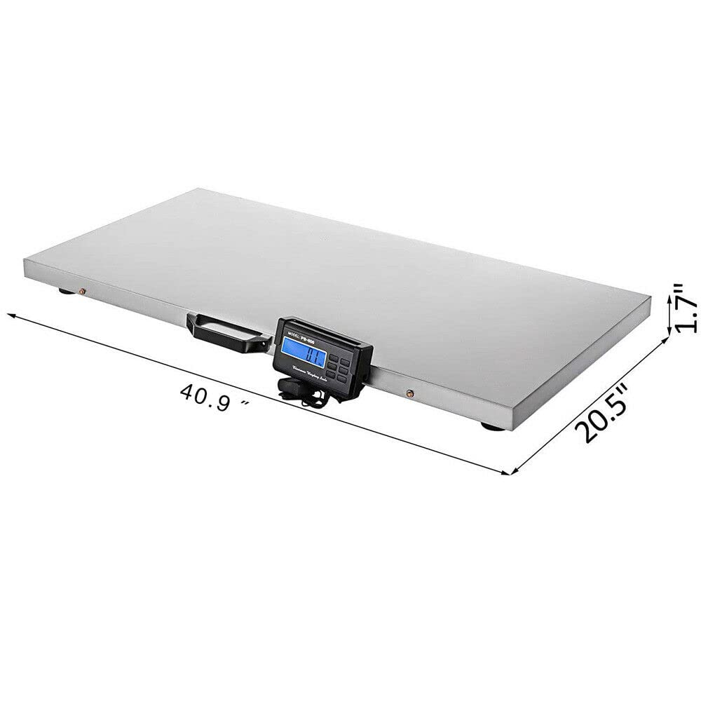 500kg/1100Lbs Heavy Duty Digital Livestock Scale with Large 103x53cm Stainless Steel Platform - Accurate Weighing for Animals, Pets & Farm Use (Cattle, Sheep, Pigs, Dogs, Cats, Goats) - Ideal for Veterinary Clinics, Farms, Animal Husbandry & Shipping