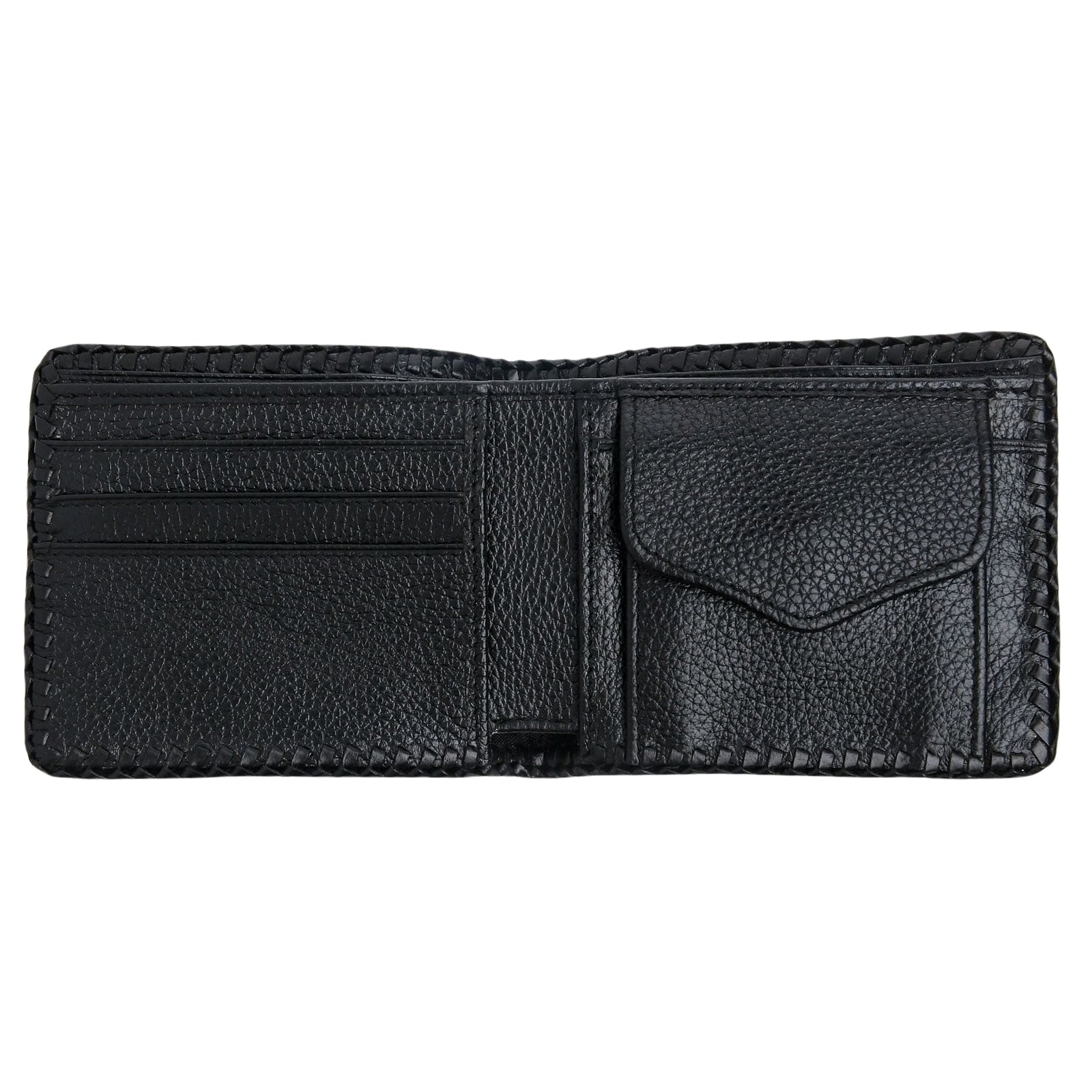 Black Crocodile Leather Biker Wallet for Men - RFID Blocking Slim Wallet with Money Clip - Perfect for Motorcycle Riders, Travel & Everyday Use