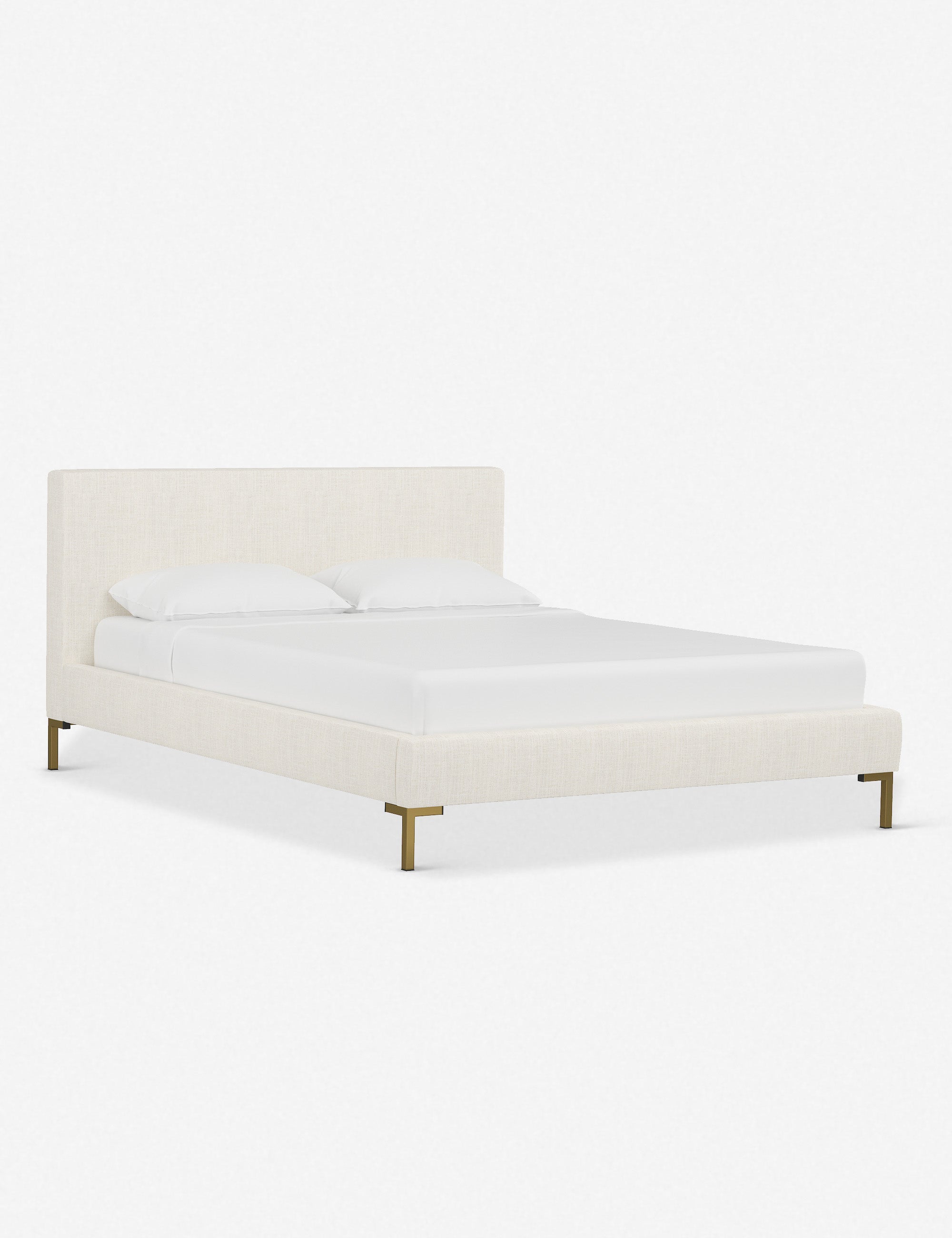 Deva Queen Size Platform Bed Frame with Wooden Slats - Modern Minimalist Bedroom Furniture for Small Spaces & Apartments | Easy Assembly & Sturdy Support