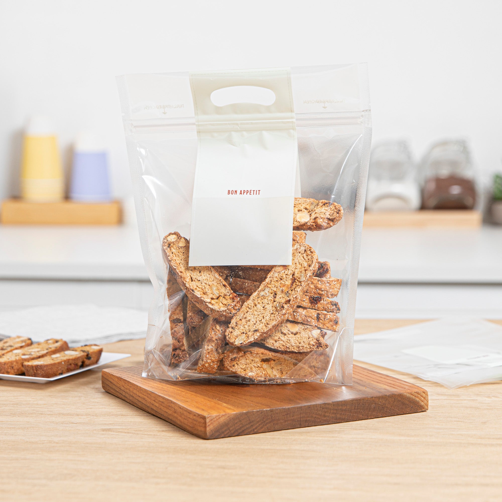 Clear Plastic Gusset Zipper Bags with Handles - 8.25