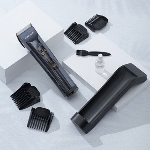 Professional Silver Bullet Layback Hair Clipper for Men - Barber Grade Precision Trimmer for Fades, Line Ups & Beard Grooming - Perfect for Home & Salon Use