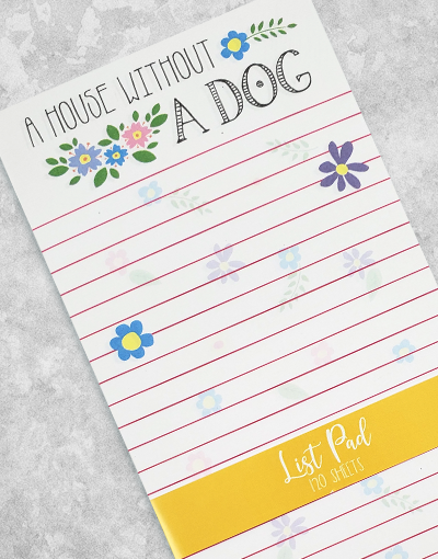 Chunky List Notepad for Dogs - Durable & Cute Dog-Themed Writing Pad for Home, Office & School - Perfect for Pet Lovers, Shopping Lists & Daily Notes