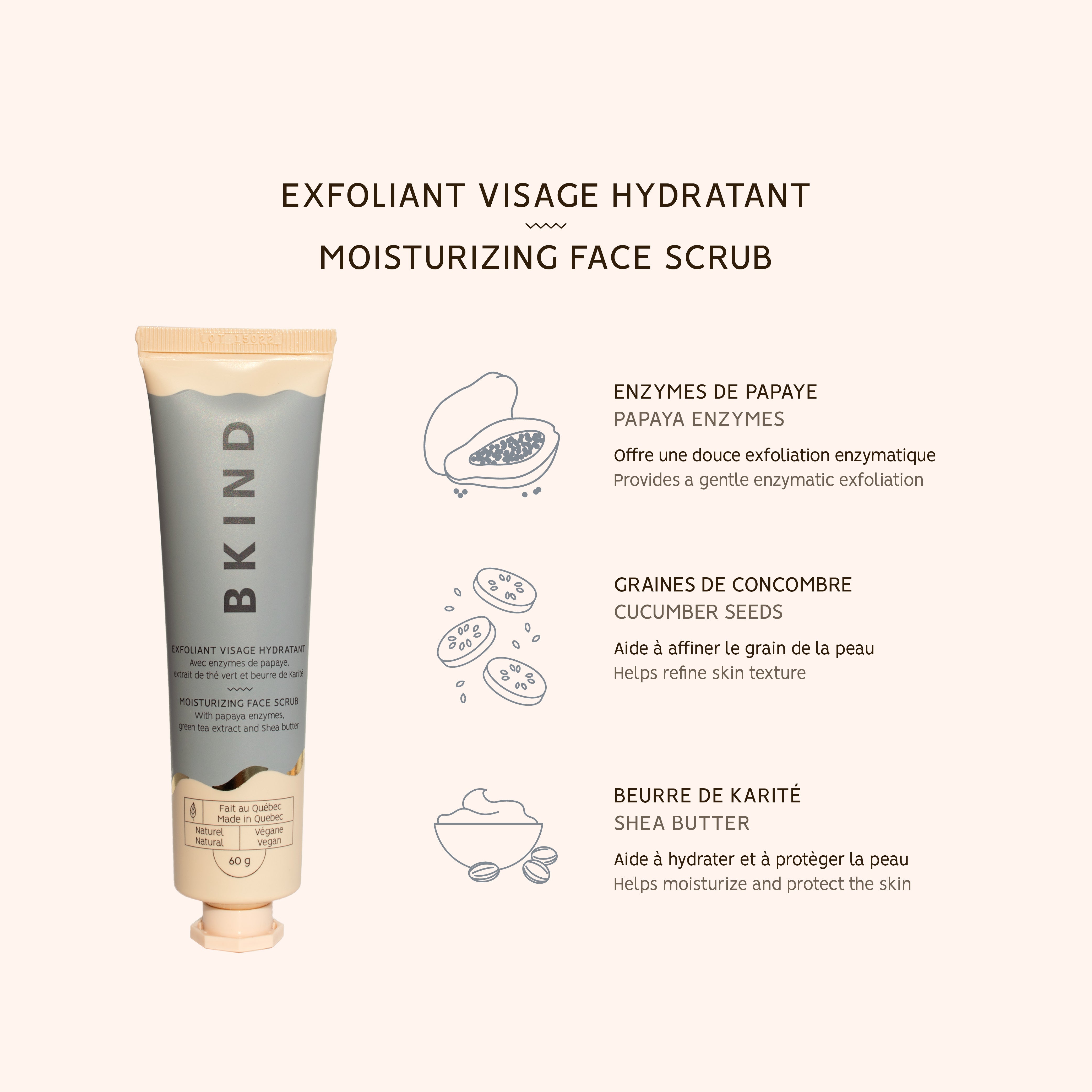 Exfoliating Face Scrub with Papaya Enzymes & Green Tea Extract - Deep Cleansing & Moisturizing for Glowing Skin - Perfect for Daily Skincare Routine & Acne-Prone Skin