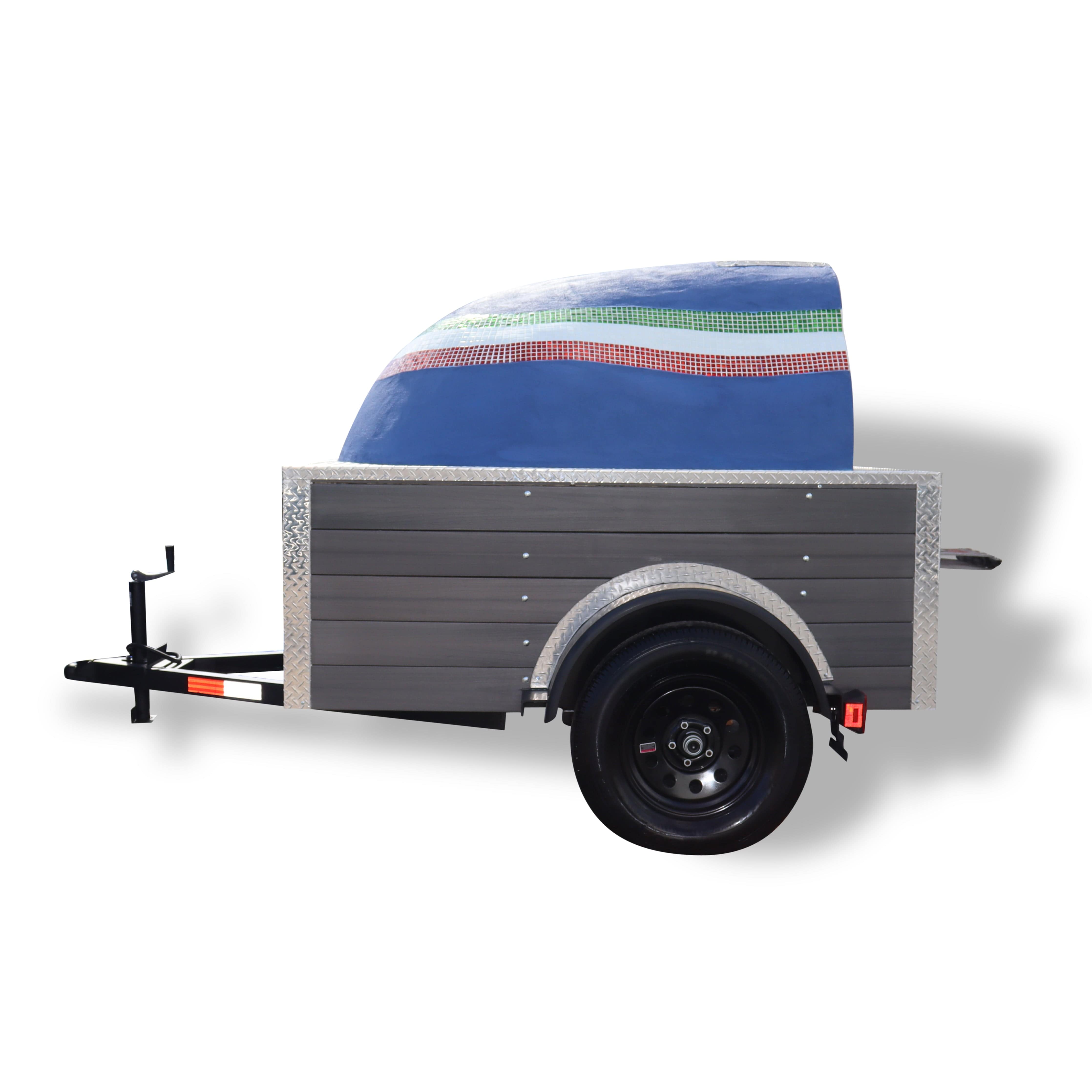 Portable Wood Fired Pizza Oven Trailer - Commercial & Outdoor Use for Catering, Events & Backyard Cooking