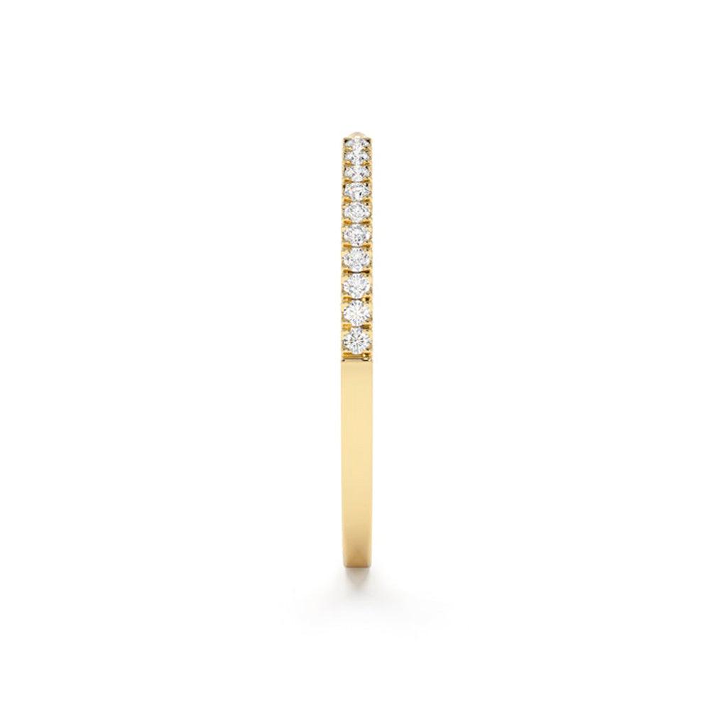 Pavé Diamond Claw Stacking Open Ring for Women - Elegant Adjustable Stackable Band for Everyday Wear & Special Occasions