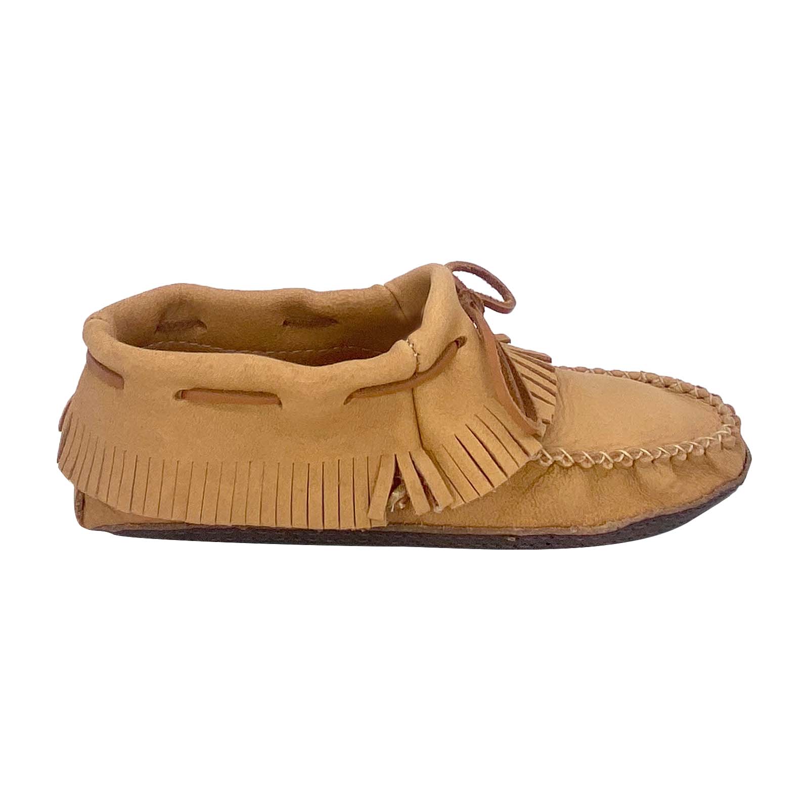 Women's Fringed Moose Hide Earthing Moccasins - Soft Leather Comfort Shoes for Indoor/Outdoor Wear - Perfect for Yoga, Meditation & Relaxation at Home