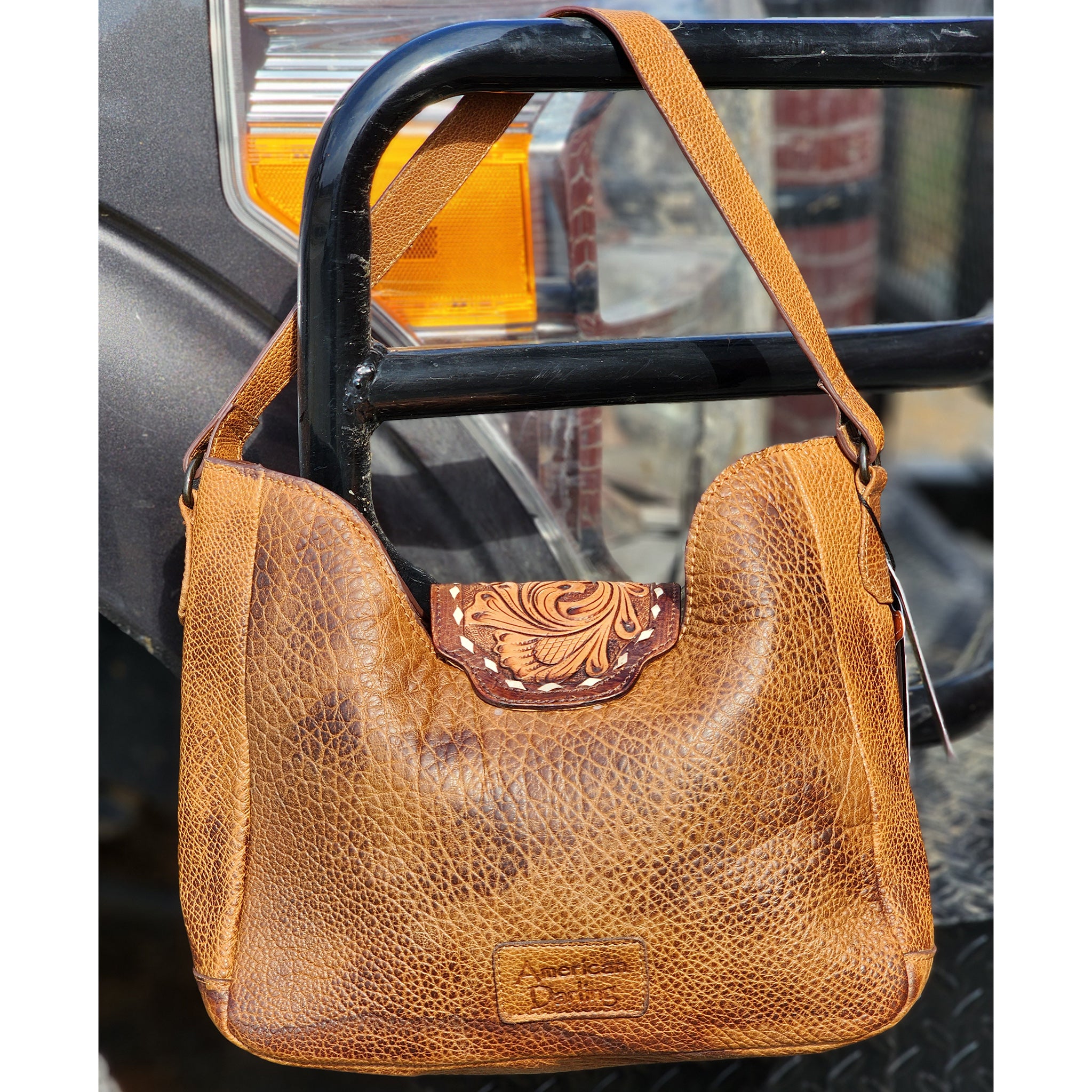 American Darling Genuine Leather Bomber Shoulder Bag - Stylish Crossbody Purse for Women, Perfect for Travel, Work & Everyday Use