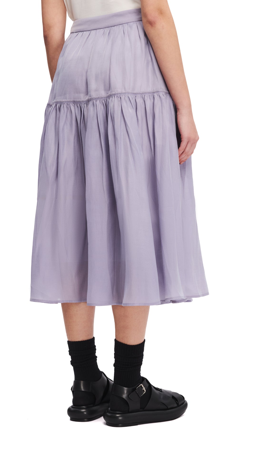 Transparent Gypsy Skirt for Women - Bohemian Flowy Maxi Skirt with Slit - Perfect for Beach, Festival, and Summer Outfits