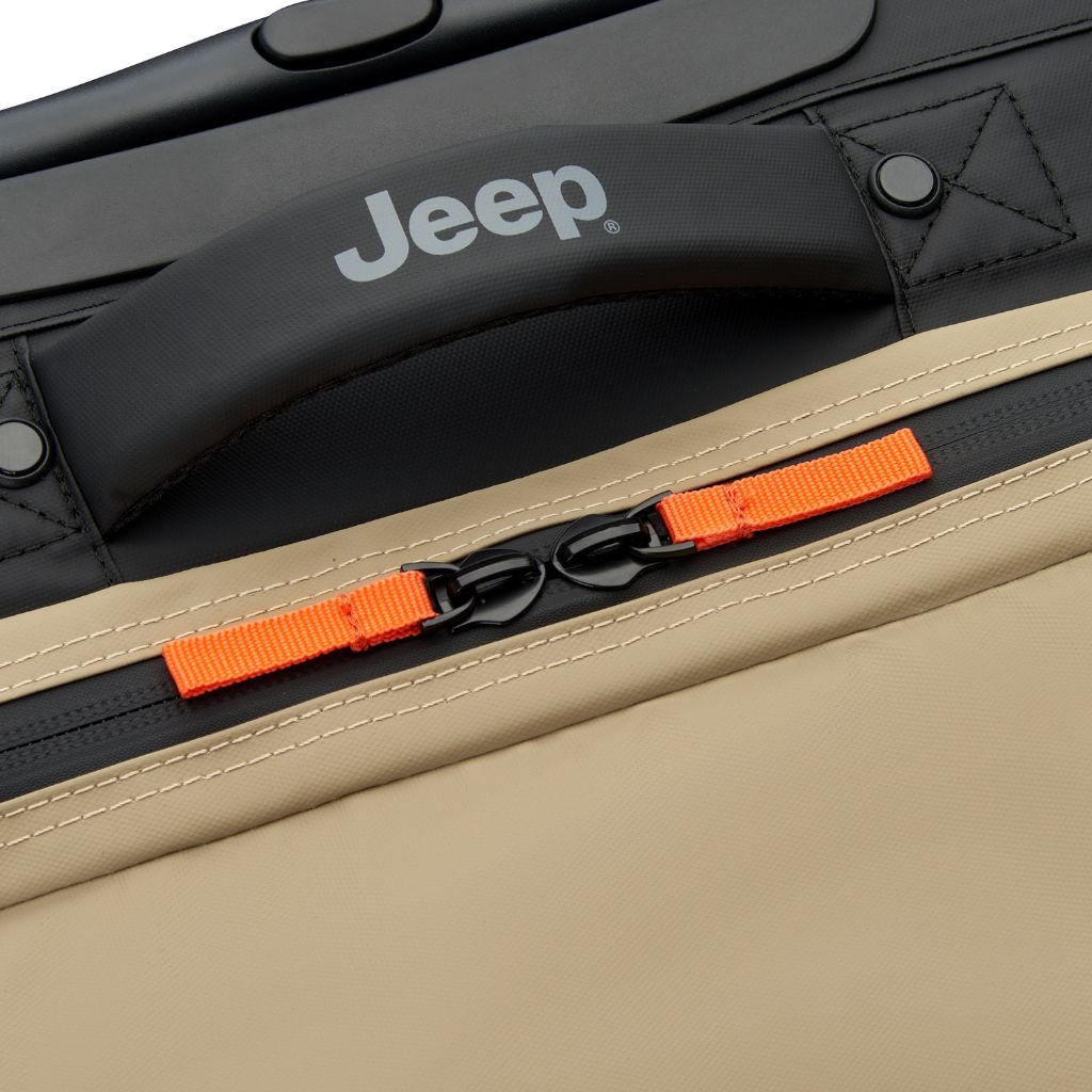 Jeep 73cm 2-Wheel All-Terrain Rolling Duffle Bag - Warm Sand | Heavy-Duty Travel Luggage for Camping, Hiking & Outdoor Adventures